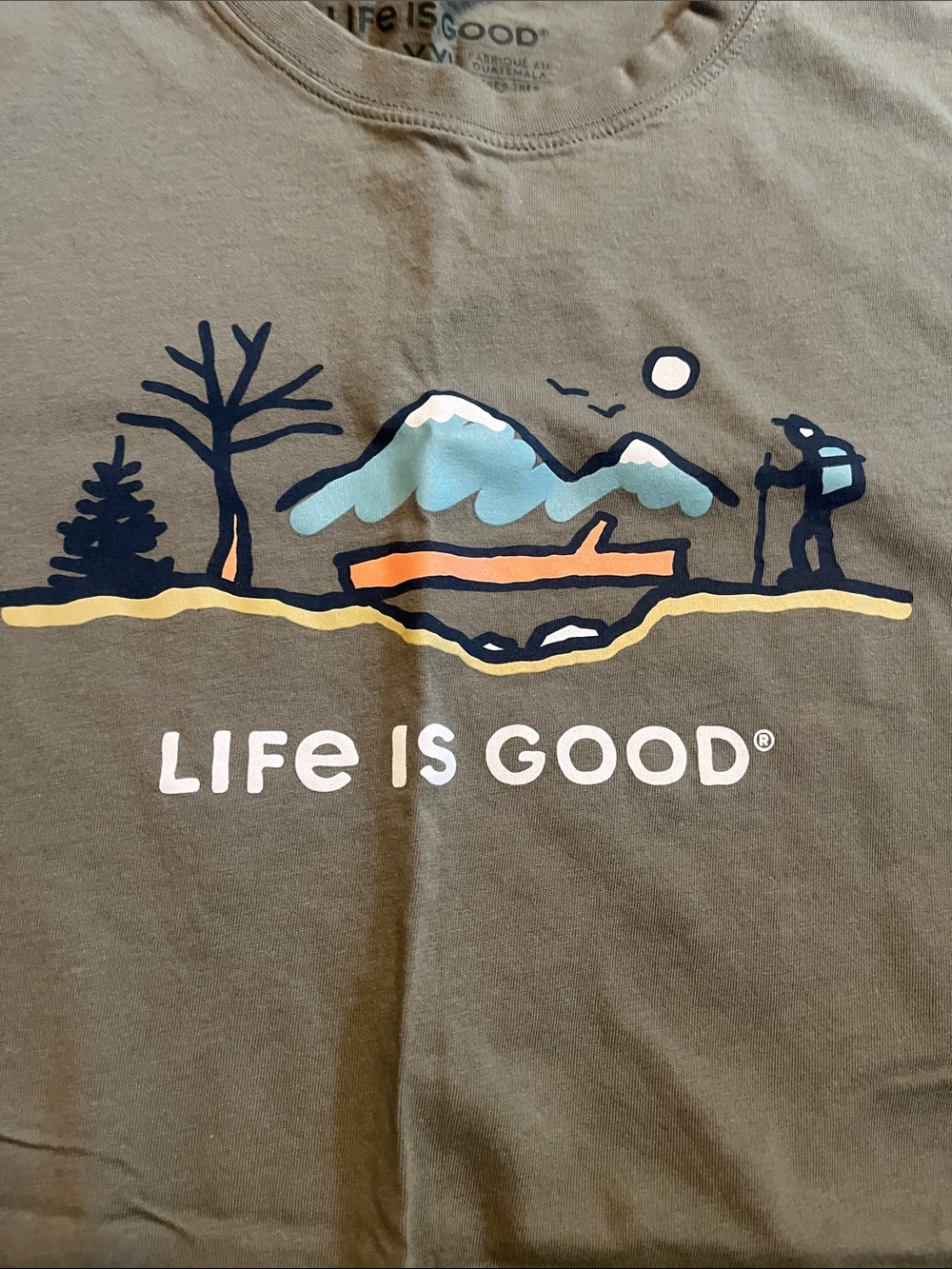 Life Is Good Olive Green Outdoor Graphic Tee - Picture 2 of 6